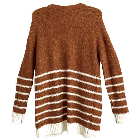 Burnt Orange Open Cardigan with Pockets - Sz S - Picture 3 of 8